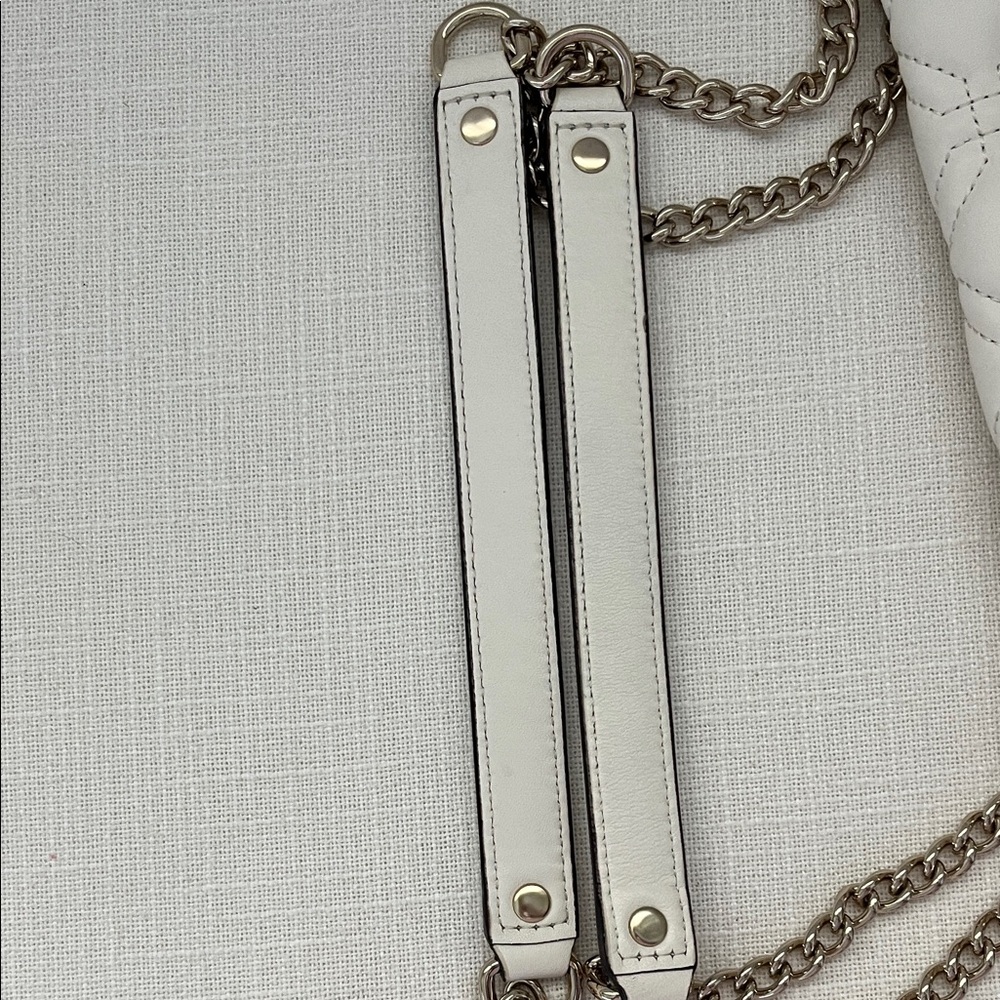 Kate Spade Quilted Leather Handbag  Light Gold Hardware Off White - Picture 8 of 12